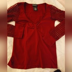 Bebe Burgundy Top sz. M